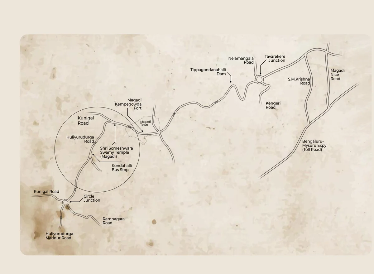 The Malgoodi masterplan, showing the plots and the shared spaces